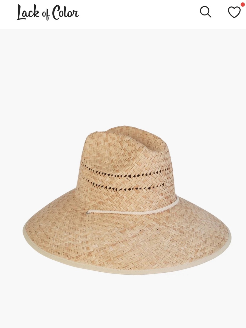 Lack Of Color Natural Woven Straw Wide-Brim Fedora